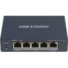 Коммутатор Hikvision DS-3E0505HP-E 5x1Гбит/с 3PoE+ 1PoE++ 60W неуправляемый