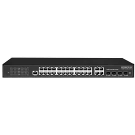 Коммутатор Osnovo SW-8244/L(400W) (L2+) 28x1Гбит/с 4xКомбо(1000BASE-T/SFP) 24PoE+ 400W управляемый