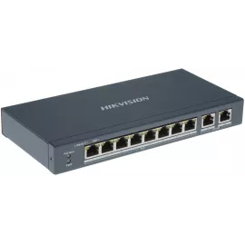 Коммутатор Hikvision DS-3E0310P-E/M(B) 8x100Мбит/с 1x1Гбит/с 8PoE+ 60W неуправляемый