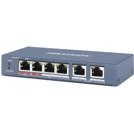 Коммутатор Hikvision DS-3E0106P-E/M(B) 6x100Мбит/с 4PoE+ 35W неуправляемый