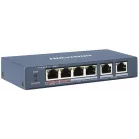 Коммутатор Hikvision DS-3E0106P-E/M(B) 6x100Мбит/с 4PoE+ 35W неуправляемый