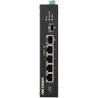 Коммутатор Hikvision DS-3T1306P-SI/HS 1SFP 3PoE 1PoE+ 1PoE++ 60W неуправляемый
