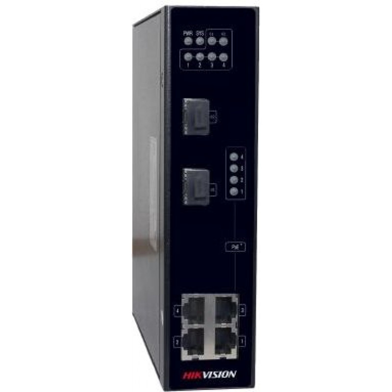 Коммутатор Hikvision DS-3T0306P 4x100Мбит/с 2SFP 4PoE+ 120W неуправляемый