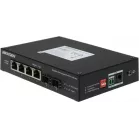 Коммутатор Hikvision DS-3T0506HP-E/HS 4x1Гбит/с 2SFP 3PoE+ 1PoE++ 60W неуправляемый