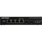 Коммутатор Hikvision DS-3T0506HP-E/HS 4x1Гбит/с 2SFP 3PoE+ 1PoE++ 60W неуправляемый