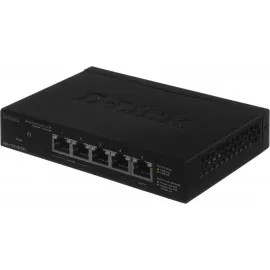 Коммутатор D-Link DGS-1100-05PDV2 DGS-1100-05PDV2/A1A 5x1Гбит/с 2PoE 18W настраиваемый