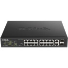 Коммутатор D-Link DES-1018MPV2/A 16x100Мбит/с 2x1Гбит/с 2xКомбо(1000BASE-T/SFP) 16PoE+ 247W неуправляемый