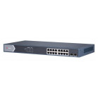 Коммутатор Hikvision DS-3E1518P-SI (L2) 16x1Гбит/с 2SFP 16PoE 225W управляемый