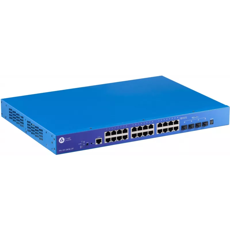 Коммутатор Т-Ком ТГК-151-24/4Д-2П (L2+) 4SFP+ 24PoE+ 370W настраиваемый