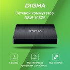 Коммутатор Digma DSW-105GE 5x1Гбит/с неуправляемый