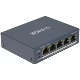 Коммутатор HiWatch DS-S504GP (L2) 5x1Гбит/с 4PoE 35W неуправляемый