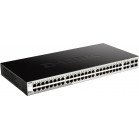 Коммутатор D-Link DGS-1210-52/FL2A (L2) 52x1Гбит/с 4xКомбо(1000BASE-T/SFP) управляемый