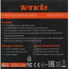 Коммутатор Tenda TEF1005D (L2) 5x100Мбит/с неуправляемый