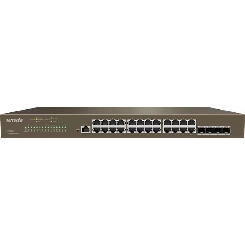 Коммутатор Tenda TEG3328F (L2) 24x1Гбит/с 4SFP управляемый