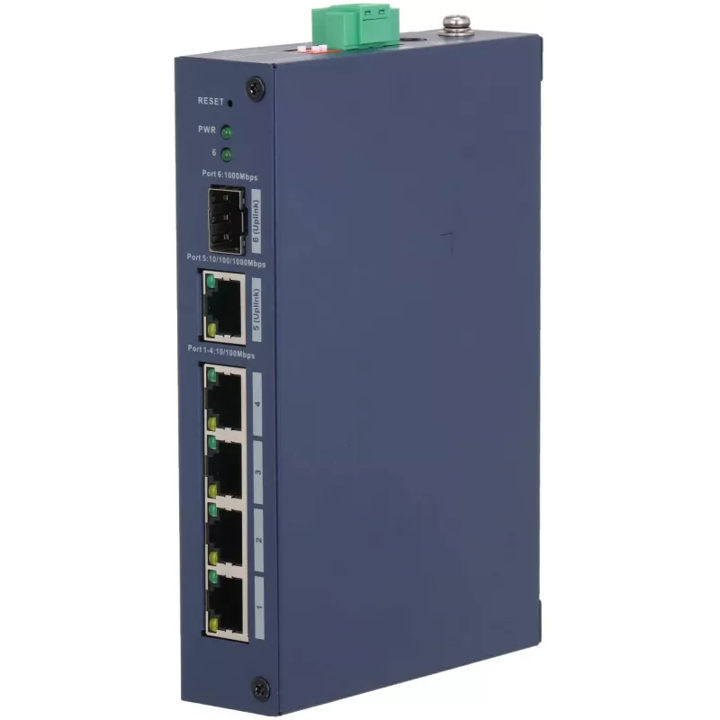 Коммутатор Dahua DH-CHS4106-4ET (L2) 4x100Мбит/с 1x1Гбит/с 1xКомбо(1000BASE-T/SFP) неуправляемый