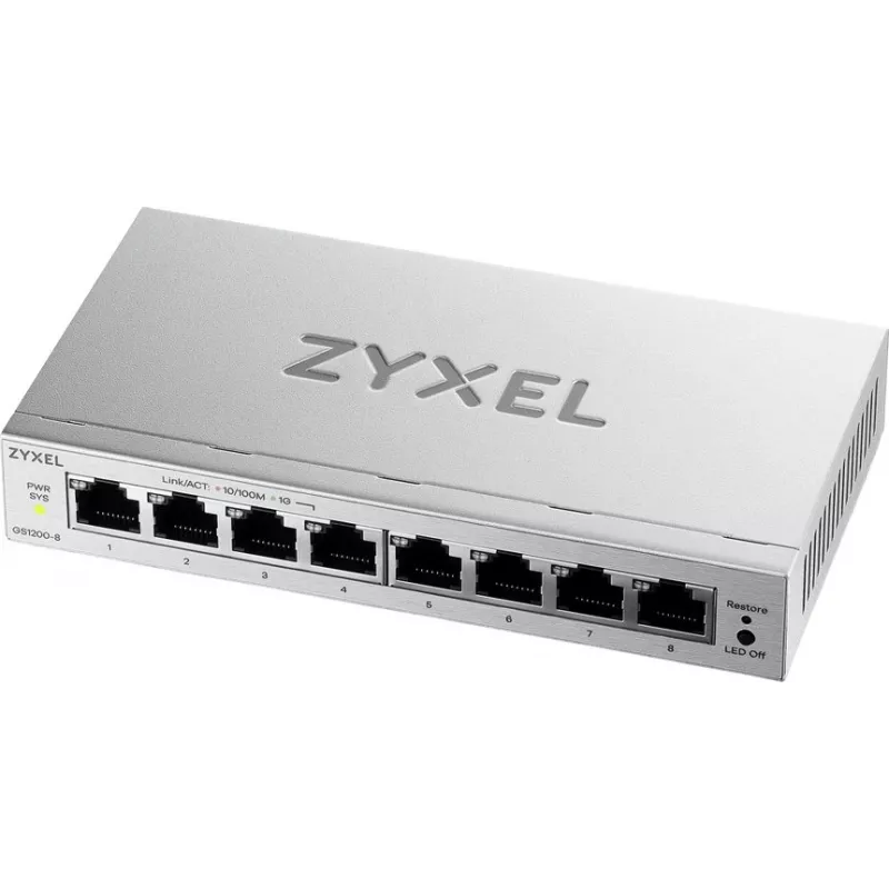 Коммутатор Zyxel GS1200-8V3-EU0101F (L2) 8x1Гбит/с управляемый