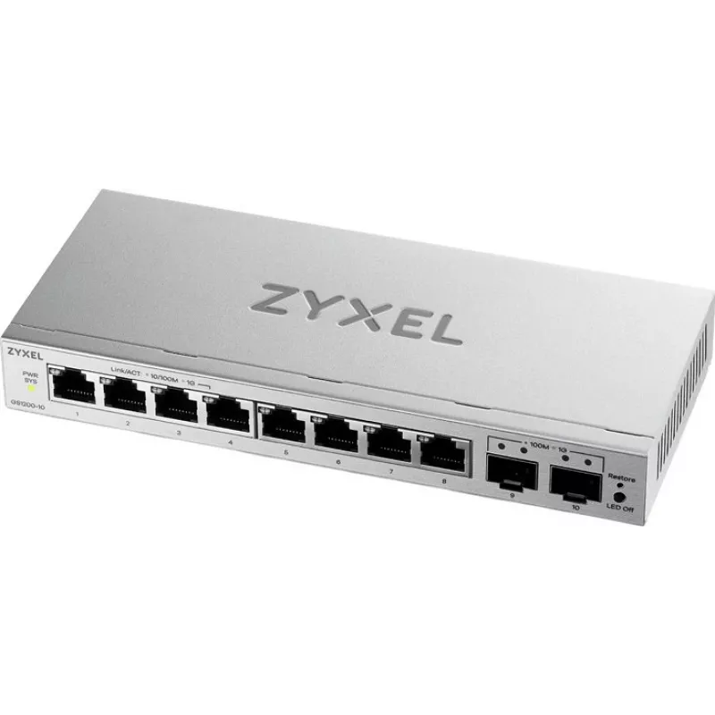 Коммутатор Zyxel GS1200-10V3-EU0101F (L2) 8x1Гбит/с 2SFP управляемый