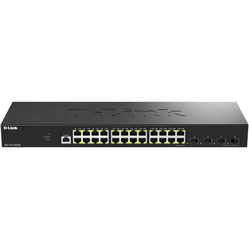 Коммутатор D-Link DGS-1210-28X/ME/C1A (L2) 24x1Гбит/с 4SFP+ управляемый