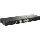 Коммутатор D-Link DGS-1210-28X/ME/C1A (L2) 24x1Гбит/с 4SFP+ управляемый
