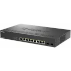 Коммутатор D-Link DGS-1210-10XP/ME/C1A (L2) 8x1Гбит/с 2SFP+ 8PoE+ 240W управляемый