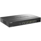 Коммутатор D-Link DGS-1210-10XP/ME/C1A (L2) 8x1Гбит/с 2SFP+ 8PoE+ 240W управляемый