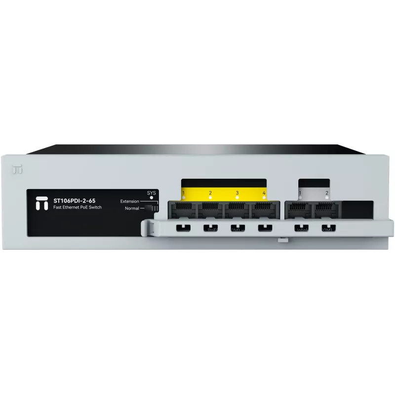 Коммутатор Netis ST106PDI-2-65 (L2) 6x100Мбит/с 4PoE 65W неуправляемый