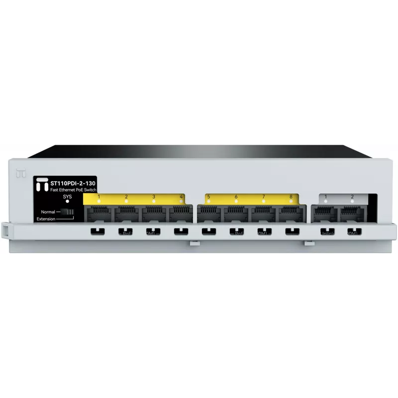 Коммутатор Netis ST110PDI-2-130 (L2) 10x100Мбит/с 8PoE 130W неуправляемый