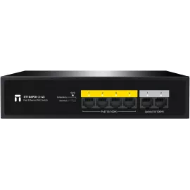Коммутатор Netis ST106PDI-2-43 (L2) 6x100Мбит/с 4PoE 43W неуправляемый