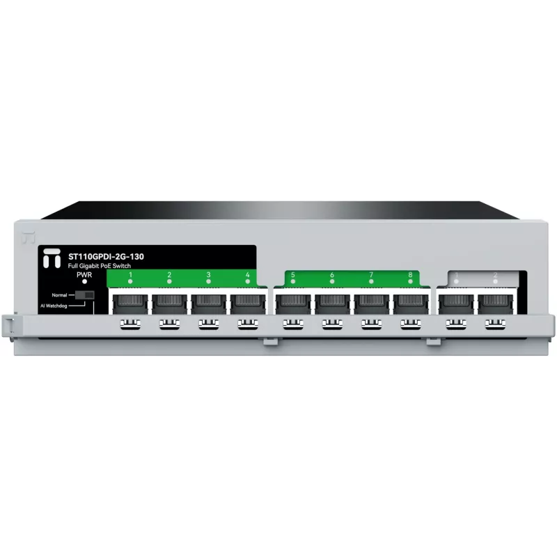 Коммутатор Netis ST110GPDI-2G-130 (L2) 10x1Гбит/с 8PoE 8PoE+ 130W неуправляемый