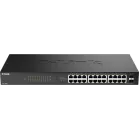 Коммутатор D-Link DGS-1026P DGS-1026P/A1A (L2) 24x1Гбит/с 2SFP 24PoE 240W неуправляемый