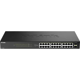 Коммутатор D-Link DGS-1026P DGS-1026P/A1A (L2) 24x1Гбит/с 2SFP 24PoE 240W неуправляемый