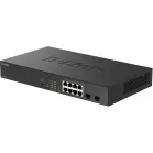 Коммутатор D-Link DGS-1010P/B1A (L2) 8x1Гбит/с 2SFP 8PoE 8PoE+ 125W неуправляемый