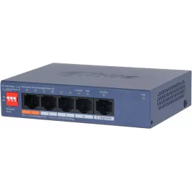 Коммутатор Dahua DH-CS4005-4ET1GT-60 (L2) 4x100Мбит/с 1x1Гбит/с 4PoE 60W управляемый