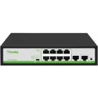 Коммутатор Tiandy TC-P3S010 H/0820/AT/90/V2.0 (L2) 8x100Мбит/с 2x1Гбит/с 8PoE 90W неуправляемый