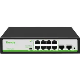 Коммутатор Tiandy TC-P3S010 H/0820/AT/90/V2.0 (L2) 8x100Мбит/с 2x1Гбит/с 8PoE 90W неуправляемый