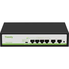 Коммутатор Tiandy TC-P3S06 F/0420/AT/55/V2.0 (L2) 6x100Мбит/с 4PoE 55W неуправляемый