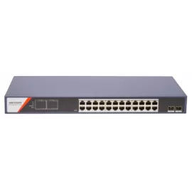 Коммутатор Hikvision DS-3E1526P-SI-24P2F (L2) 24x1Гбит/с 2xКомбо(1000BASE-T/SFP) 370W управляемый