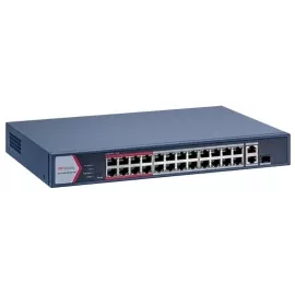 Коммутатор HiWatch DS-S1326-PI (L2) 24x100Мбит/с 2x1Гбит/с 1xКомбо(1000BASE-T/SFP) 24PoE 230W неуправляемый