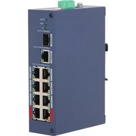 Коммутатор Dahua DH-CHS4110-8ET-110 (L2) 8x100Мбит/с 1x1Гбит/с 1xКомбо(1000BASE-T/SFP) 8PoE 110W управляемый