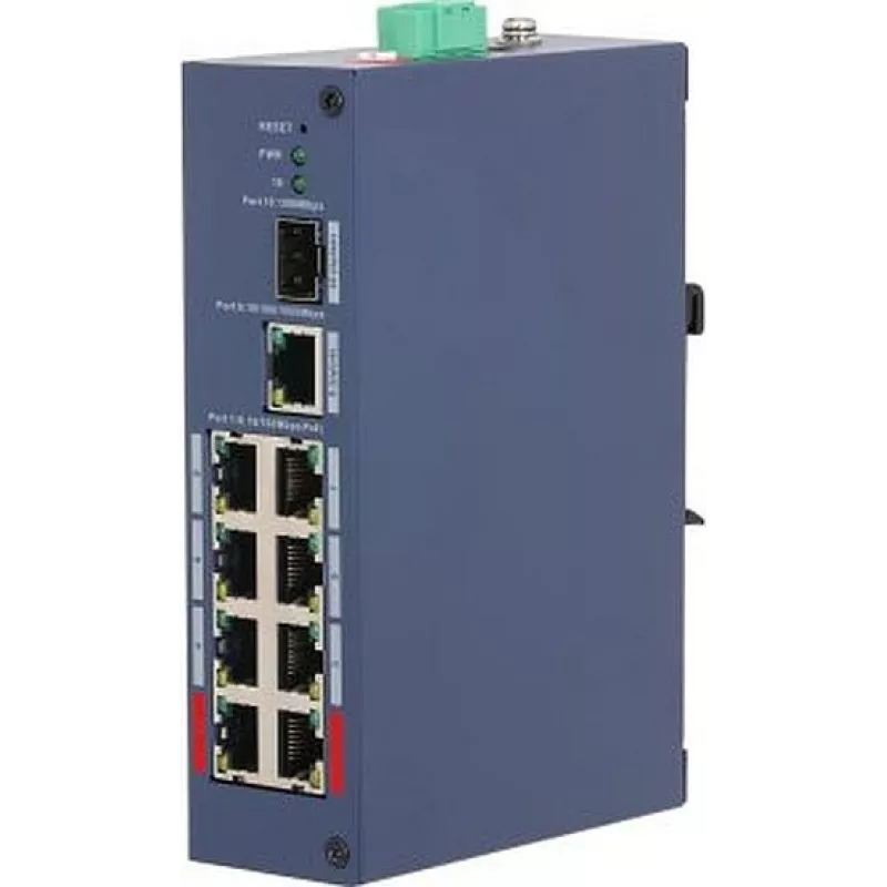 Коммутатор Dahua DH-CHS4110-8ET-110 (L2) 8x100Мбит/с 1x1Гбит/с 1xКомбо(1000BASE-T/SFP) 8PoE 110W управляемый