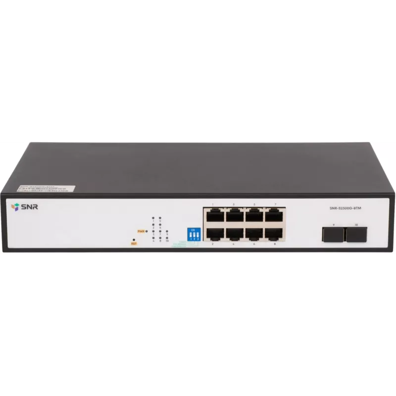 Коммутатор SNR SNR-S2300G-8TM (L2) 8x1Гбит/с 2SFP управляемый