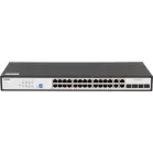 Коммутатор SNR SNR-S2300G-24TC-POE (L2) 24x1Гбит/с 4xКомбо(1000BASE-T/SFP) 24PoE 370W управляемый