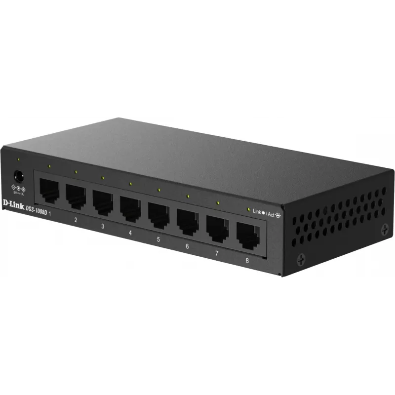 Коммутатор D-Link DGS-1008D/V/S1A (L2) 8x1Гбит/с неуправляемый
