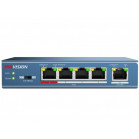 Коммутатор Hikvision DS-3E0105P-E(B) 4x100Мбит/с 4PoE 58W неуправляемый