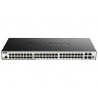 D-Link DGS-1510-52X/A2A Настраиваемый L2+ стекируемый коммутатор с 48 портами 10/100/1000Base-T и 4 портами 10GBase-X