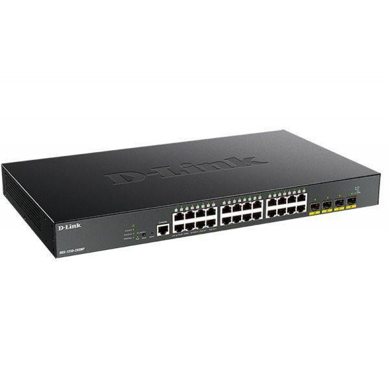D-Link DGS-1250-28XMP/A1A Настраиваемый коммутатор 2 уровня с 24 портами 10/100/1000Base-T и 4 портами 10GBase-X SFP+ (2