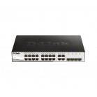 D-Link DGS-1210-20/F2A Настраиваемый L2 коммутатор с 16 портами 10/100/1000Base-T и 4 комбо-портами 100/1000Base-T/SFP