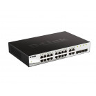 D-Link DGS-1210-20/F2A Настраиваемый L2 коммутатор с 16 портами 10/100/1000Base-T и 4 комбо-портами 100/1000Base-T/SFP