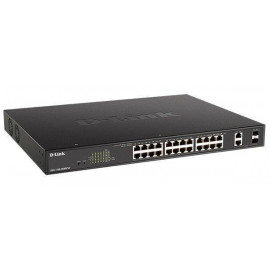 D-Link DGS-1100-26MPPV2/A3A Настраиваемый L2 коммутатор с 24 портами 10/100/1000Base-T и 2 комбо-портами 1000Base-T/SFP