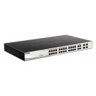 D-Link DGS-1210-28P/F5A Настраиваемый L2 коммутатор с 24 портами 10/100/1000Base-T и 4 комбо-портами 100/1000Base-T/SFP